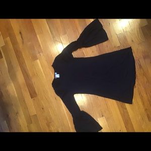 Ragdoll & Rockets Black dress with bell sleeves